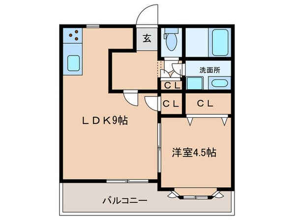 リ－フテラスの物件間取画像